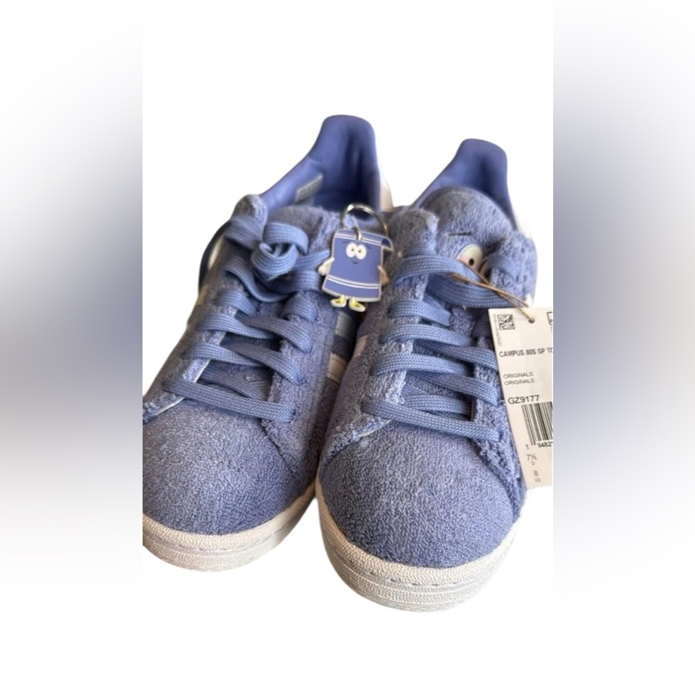 South Park x Adidas Originals Campus 80s Towelie Blue Sneakers GZ9177 NWT - Picture 4 of 5